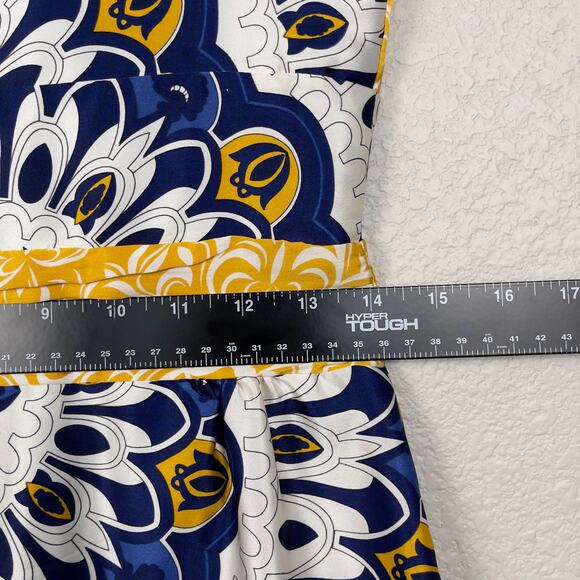 Isabel Marant Silk Mandala Dress Blue Yellow Size 4 Knee Length Eclectic‎ Boho - Picture 13 of 13